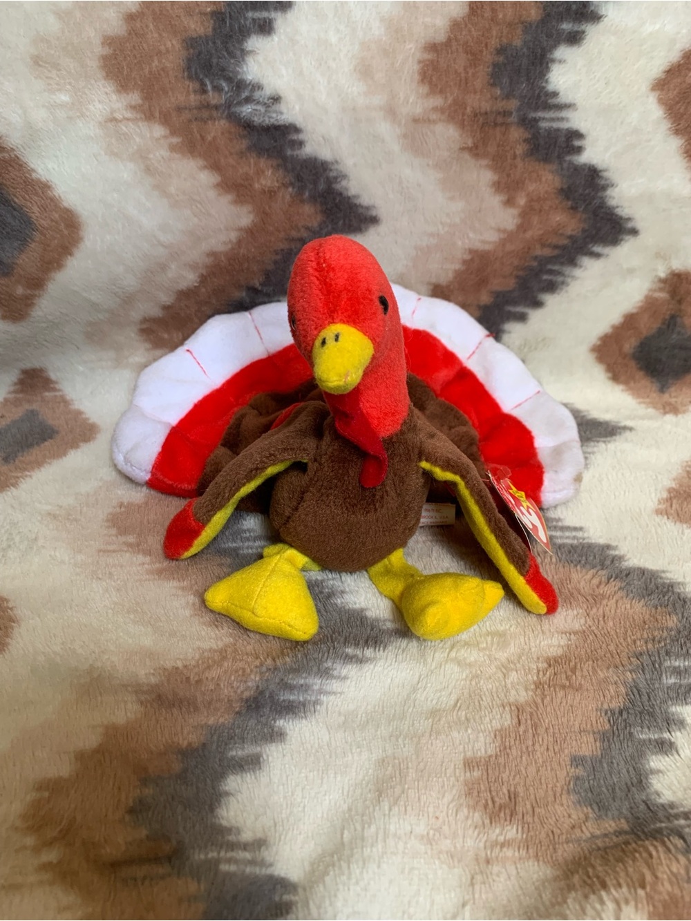 TY Beanie Baby – GOBBLES the Turkey (5.5 in)